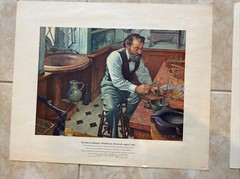 A HISTORY OF PHARMACY IN PICTURES by Parke, Davis & Co. Set of 6 Prints