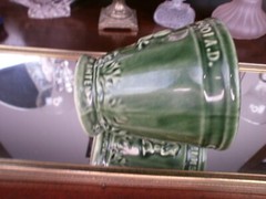 Schering Rx Galen 131-201 AD Coffee Tea Mug Cup Green Mortar Pestle Ceramic