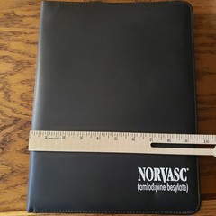 Norvasc Pharmaceutical Drug Portfolio Folder Pockets Calculator Rep Swag A4