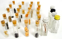 Lot of Vintage Glass Vials w/ Organic Seeds