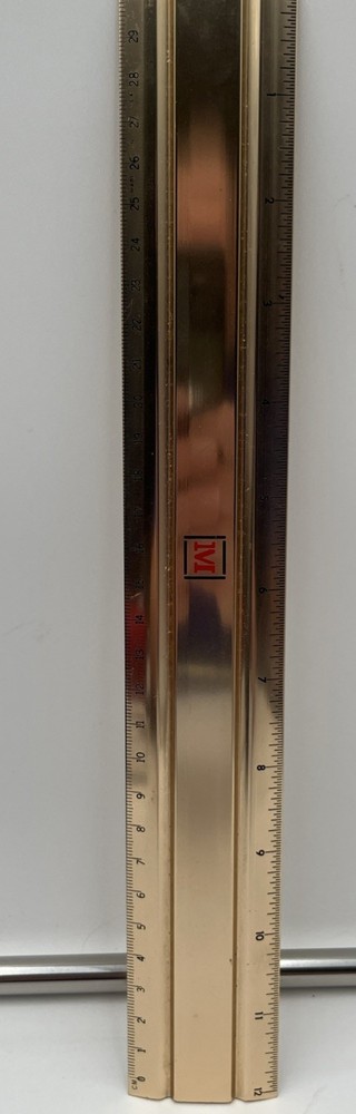 Vintage Marion Pharmaceutical Company Brass 12” Ruler Drug Industry Collectible