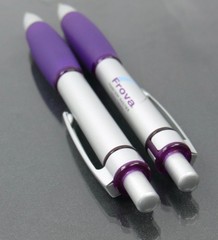 Purple FROVA Metal Clad PENS Drug Rep Pharmaceutical Promo Advertising Lot of 2
