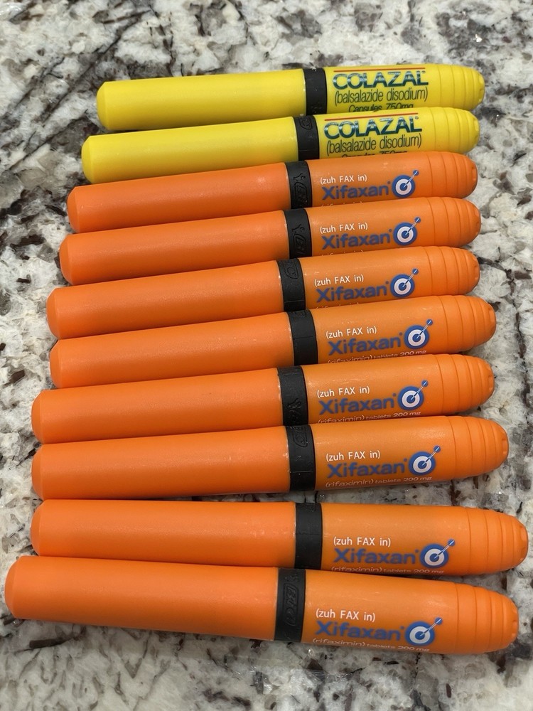 Xifaxan Orange Highlighter Drug Rep Pharmaceutical Promo Medical Ad Colazal