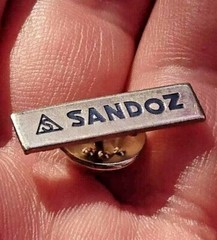 🔴SANDOZ Pharmaceuticals pin LSD Albert Hofmann Logo pin badge🔴