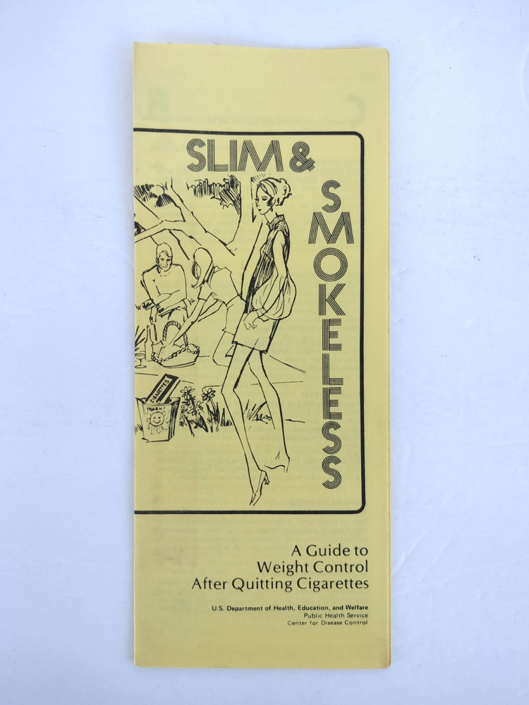 Vintage Brochure Weight Loss after Quitting Cigarettes 1977