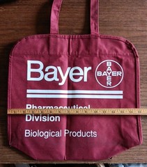 BAYER Drug Rep Tote Promo Bag PHARMACEUTICAL BIOLOGICAL Trasylol