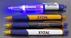 Lot of 4 Xyzal Drug Rep Pharmaceutical Promo Pens 1 Metal Light- Up in 2 Colors