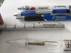 Lot 5 Pharmaceutical Drug Rep Pens Medical Pharmacy Collectibles Heavy Metal