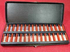 Vintage Rare Set of Carborundum Co. Sample Display Set of Grit Sizes