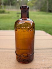 Hymosa Medicine Bottle Walker Pharmacal Company St. Louis Brown Glass Amber