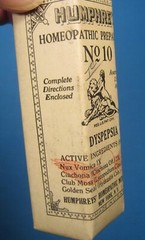 VINTAGE HUMPHREY’S No. 10 DYSPEPSIA PACKAGE STILL SEALED FREE SHIPPING