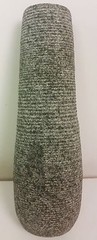 4″ Mortar and pestle grey unfinished granite detailed turnings pestle & mortar
