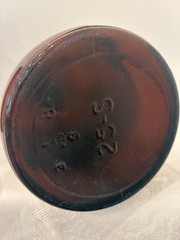 Pair Amber Glass Gallon Medicine Bottle Surgical Doctors Office Cough Syrup