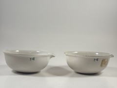 Vintage Coors USA 50-J Evaporating Lab Ware Dish, Apothecary dish (set Of 2)