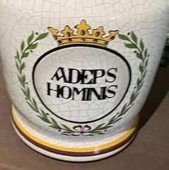 VTG Apothecary Jar Set Herr Keramik West Germany Adeps Hominis, Mel Album