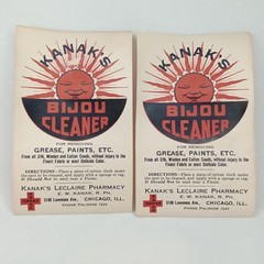 Vintage 1950s Advertising Flyer Bijou Cleaner Kanak’s Leclaire Pharmacy Chicago