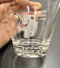 Set Of 5 Vtg William Proctor Jr RX Pharmacist Secundum Artem 6oz Etched Glass