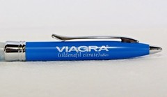 2 Heavy Metal Viagra Pens Blue Vien Marble Gripper ( New in Sleeve )