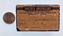 Smith’s Apothecary Birmingham AL Vintage Cardboard Pill Box