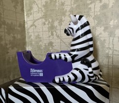 Vintage Pharmaceutical Drug Rep Zithroma Zebra Tape Dispenser Advertisement New