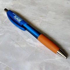 HTF Amrix Pharmaceutical Drug Rep Promo Advertising Pen RARE Blue Orange