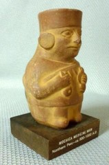 Tinactin Drug Rep Mochica Medicine Man Peru Red ware Clay Figure