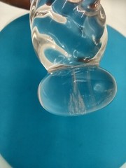 1 Clear Glass Swirled Pestle 3 Mold Seams 4 1/2″