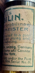Antique Medical Quack Dr. Bauermeister PROBILIN 60 Pills Amber Bottle Empty