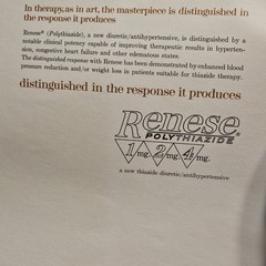 Vtge 1960s Medical Ephemera Renese Art With Letter Advertising Pfizer Vermeer