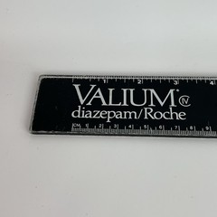 Vintage Roche Valium Black Plastic Ruler Pharmaceutical Ink Pens Lexapro Drug