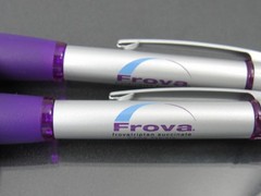 Purple FROVA Metal Clad PENS Drug Rep Pharmaceutical Promo Advertising Lot of 2