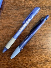 Lot of 4 Geodon Pfizer Medical Drug Rep Pharmaceutical Pens Blue White Gray Grip