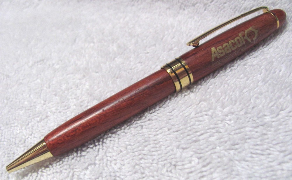 ASACOL WOODEN WOOD DRUG REP PEN GOLD ACCENTS CLASSY NEW EBAY’S ONLY ONE HURRY