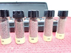 Vintage Rare Set of Carborundum Co. Sample Display Set of Grit Sizes