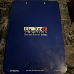 Depakote ER Drug Rep Clipboard Promo 2000s