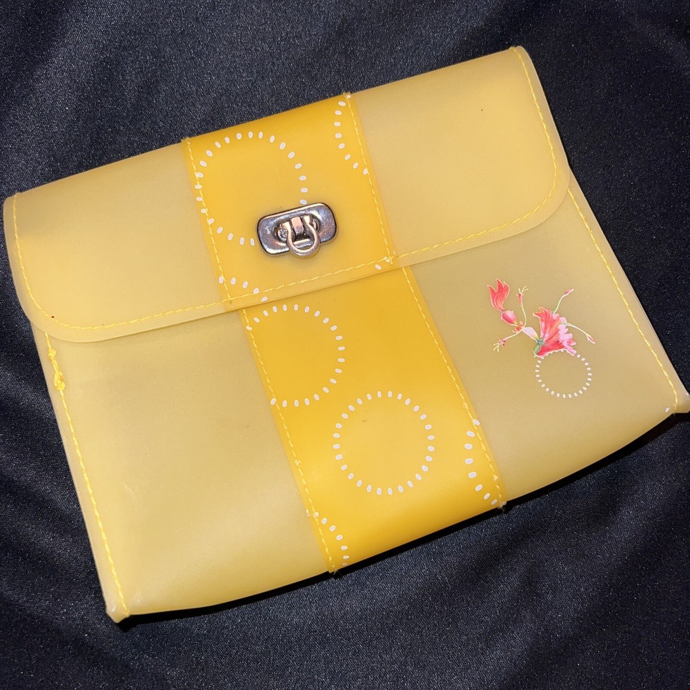 Ortho Tri-Cyclen Drug Rep Pharmaceutical Yellow Vinyl Pouch With Latch Closure