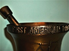 Schering Bronze Mortar & Pestle Andrew Craigle Apothecary~5”Tall~Pharmacist Gift