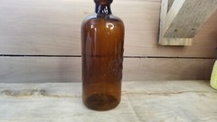 Vintage Brown Chemical Bottle LIQUOZONE MFD. BY THE LIQUOZONE CO. CHICAGO US