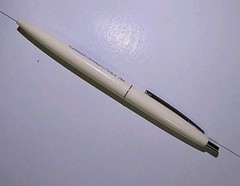 Vintage BIC CLIC MEFOXIN Drug Promotional Ballpoint Click Pen Ad blue white USA