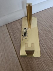 Zestril Brass Business Card Holder 1980s 90s Drug Rep Promo Pharma Vintage