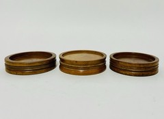 Original Antique Apothecary Chemist Turned Boxwood Treen Pill Rounders Finishers