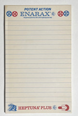 Vintage 1960s – Pharmaceutical Medicine Note Pad Enarax Roerig – 8″x 5″