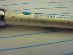 Drug Rep GLUCOTROL XL Pen Collectible Metal Black/Red/Pencil/Stylus RARE