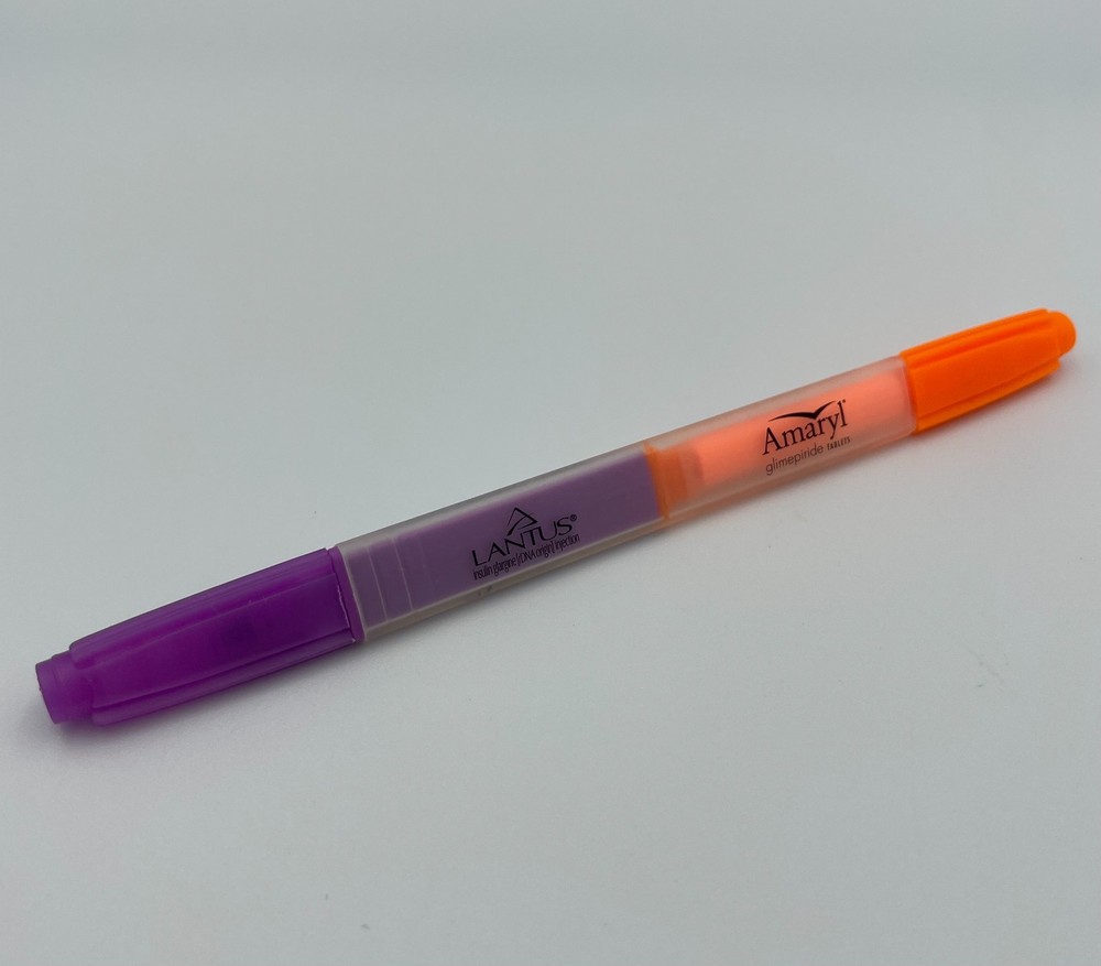 VTG Aventis Amaryl Lantus Double-Ended Highlighter Drug Rep Pharmaceutical Promo