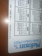 Vintage 1982-1983 Mefoxin Calendar/ Ruler Pharmaceuticals