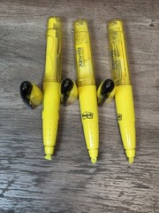 Januvia Post-It Highlighters Pharmaceutical Drug Rep Advertising Yellow Lot Of 3