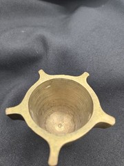 Vintage Solid Brass Mortar And Pestle, 2 X 2.75 And 3.75Inches