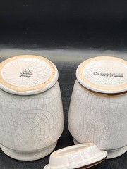 Vintage Set Of 2 Apothecary Jars. West Germany. Allen Ausston Herr.
