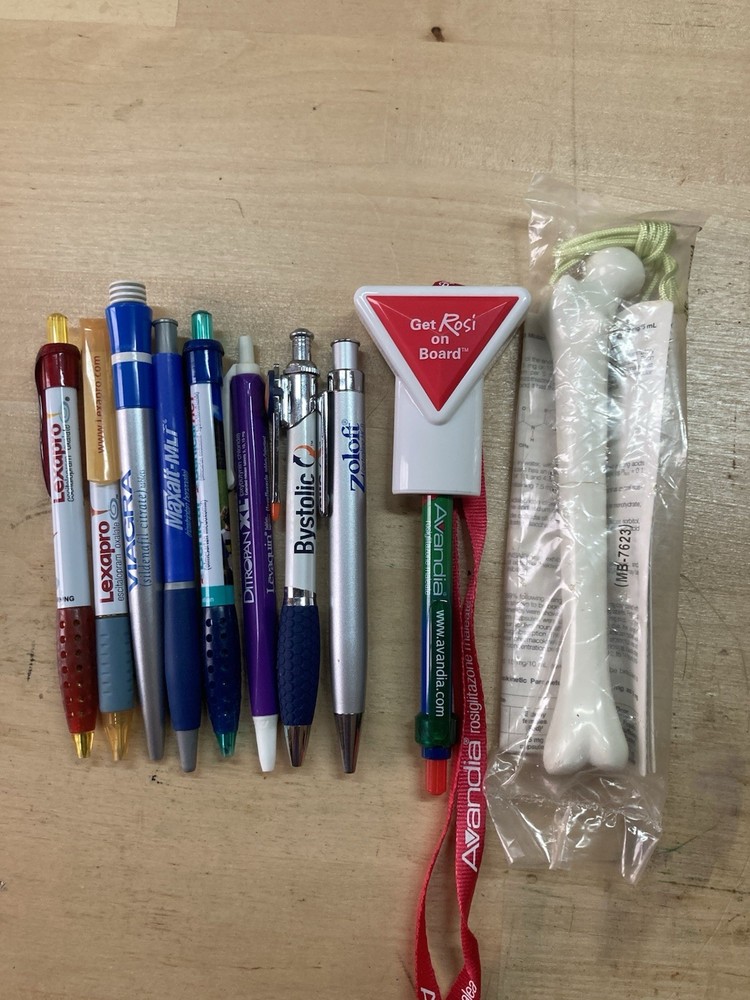 Pharmaceutical Drug Rep Collectible Promo Pens Assorted Lot of 10