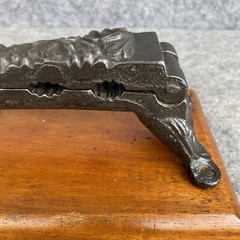 Apothecary Medical Cork Press Mounted on Wood Plinth Antique